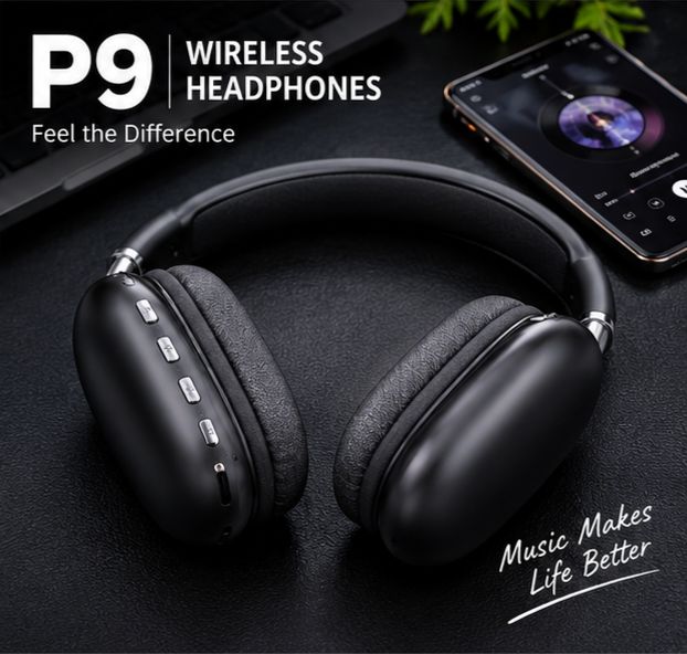 P9 Wireless Bluetooth Headphones | Foldable Stereo Headset | Hands-Free Calling