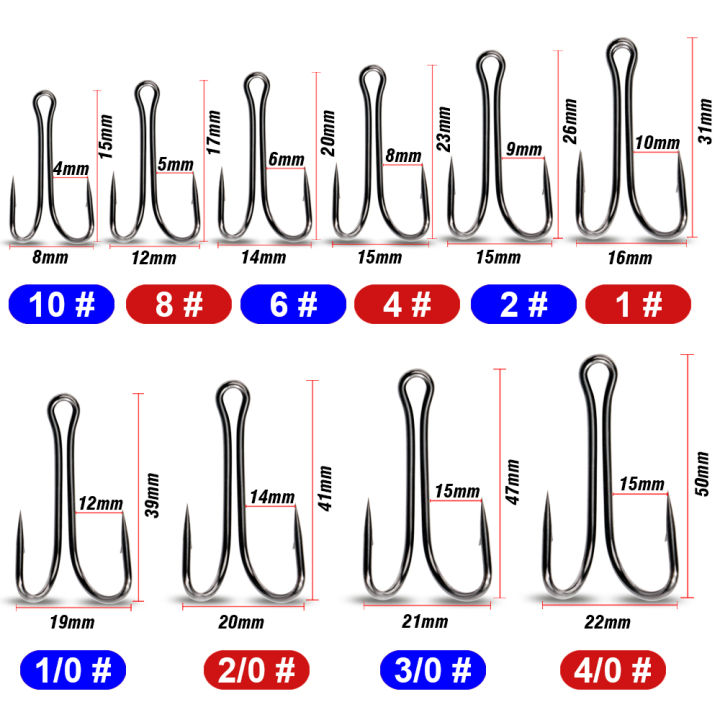 GOBAIT%2010-20Pcs%20Double%20Fishing%20Hook%20Carbon%20Steel%20Crank%20Barbed%20Anti-snagging%20Hooks%20Soft%20Lure%20Kit%20Tackle%20Box%20Pesca%20Twin%20Fishhooks%20-%20Image%202