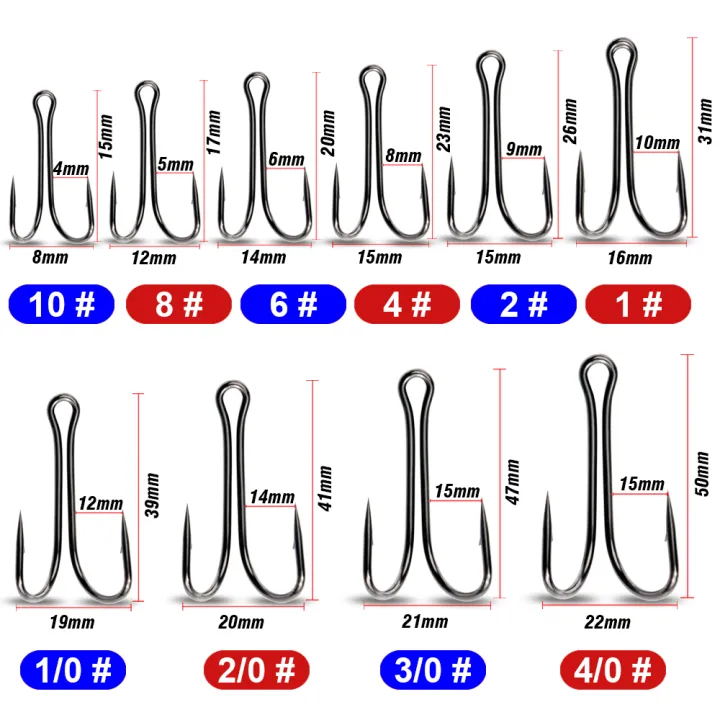 GOBAIT%2010-20Pcs%20Double%20Fishing%20Hook%20Carbon%20Steel%20Crank%20Barbed%20Anti-snagging%20Hooks%20Soft%20Lure%20Kit%20Tackle%20Box%20Pesca%20Twin%20Fishhooks%20-%20Image%202