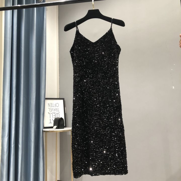 Elegant%20and%20Shiny%20Metal%20Women%20Feeling%20Party%20Dress%20Long%20Birthday%202023%20New%20Winter%20-%20Image%204