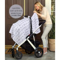 Muslin Cotton Infant Car Seat Canopy Soft Breathable Carrier Covers Summer Stroller Sun Shade Lightweight for Newborn Boys Girls.