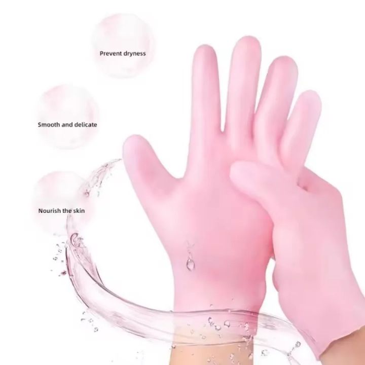 Silicone Hand Treatment Gloves - Reusable Moisture-Locking Therapy for Deep Hydration, Enhanced Serum Absorption, and Spa-Like H