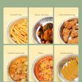 10pc Oil-Proof Aluminum Foil Tin Box Round Disposable BBQ Tray Non-Stick Liner Steaming Basket Mat for Cake Pastry Food Bakeware.