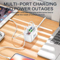 6 In 1 USB Multi Ports Phone Charger Fast Charging Phone Adapter For iPhone Xiaomi Huawei Samsung Quick Charging Phone Charger.