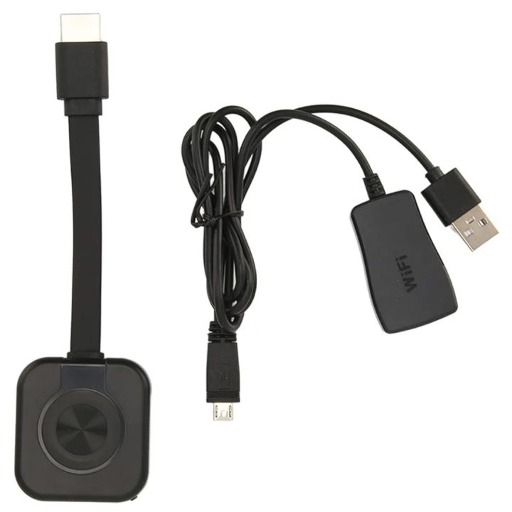 Round Wireless Display Adapter Wireless Display Dongle, 1080P 60Hz HDMI Wireless Display USB C ...
