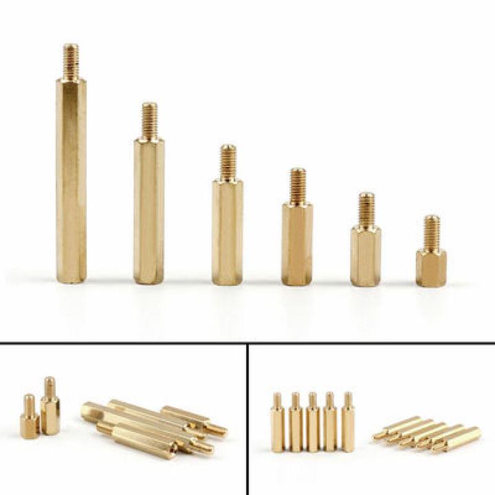 10-50pcs%20Hex%20Brass%20Standoff,%20PCB%20Motherboard%20Mount%20Spacer%20Assortment%20Kit,%20M2%20M2.5%20M3%20M4%20Male%20Female%20Threaded%20Pillar%20-%20Image%206