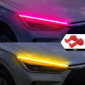 2 PCS DRL Car Flexible LED Daytime Running Lights Turn Signal Lamp Headlight Waterproof 30cm 45cm 60cm White Red Yellow Blue. 