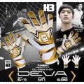 Goalkeeper Gloves, H3 Goalkeeper Gloves, Deva Model, Has Finger Safe Protection on 5 Fingers.. 