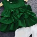 stylish baby girls  frock for Pakistan day / 14 august day dress for bay girls. 