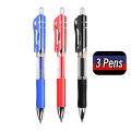 Retractable 0.5mm Red Blue Black Ink Gel Pens Colored Aesthetic Stationery Pen Supplies Ballpoint&Office Pencils Writing School. 