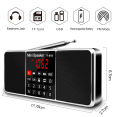 Lefon Digital FM Radio Receiver Speaker Stereo MP3 Player Support TF Card USB Drive LED Display Time Shutdown Portable Radios. 