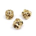 50/100pcs M1.6 M2 M2.5 M3 M4 Solid Brass Copper Embed Insert Nut for Hot Melt Heat Injection Molding Double Twill Knurled Thread. 