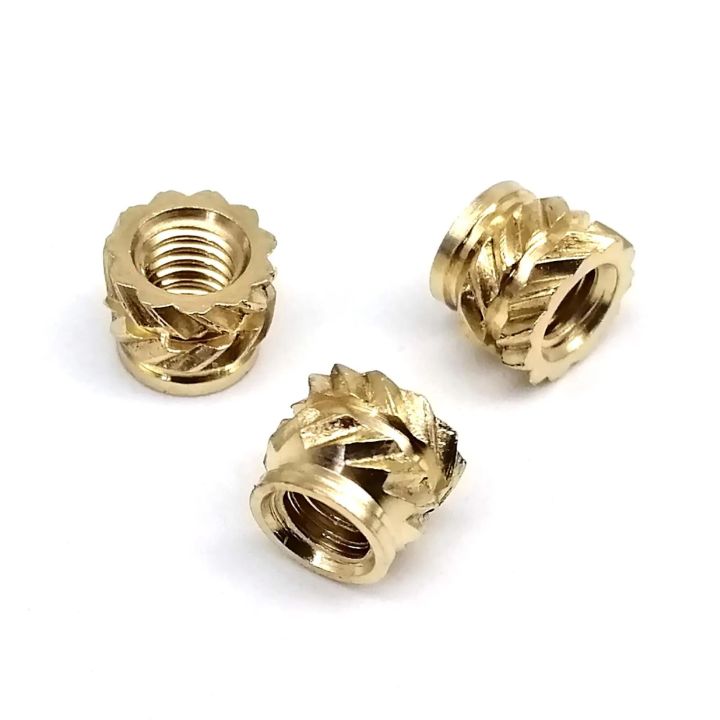 50/100pcs%20M1.6%20M2%20M2.5%20M3%20M4%20Solid%20Brass%20Copper%20Embed%20Insert%20Nut%20for%20Hot%20Melt%20Heat%20Injection%20Molding%20Double%20Twill%20Knurled%20Thread%20-%20Image%204