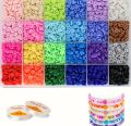 5000/3500/1000/500pcs 6mm Flat Round  Slice Polymer Clay Chip Beads For Handmade DIY Earrings Necklace Bracelet Crafts Small Business Jewelry Making Supplies. 