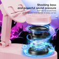 Portable Smart Induction Speaker Mobile Phone Holder Adjustable RGB Light Wireless Bluetooth Speaker Phone Reverse Charging.