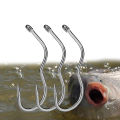 FISH KING12Pcs High Carbon Steel Fishing Hooks With Ring 6-13# Automatic Flip SHarp Barbed Fishhook for Carp Fishing Accessories. 
