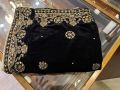 HEAVY EMBROIDERED VELVET SHAWL. 