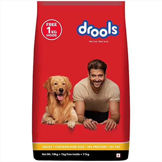 Drools Adult Dog Dry Food 10Kg (1Kg Free)