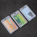 3Personalized Double-Sided Transparent Card Holder - ID Card、Work ID Card、Student ID Card、Factory Certificate、Bus Card、Film Card. 