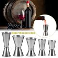 Stainless Steel Cocktail Shaker Measure Cup Dual Shot Drink Spirit Measure Jigger Kitchen Bar Tools. 