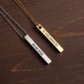 Customize Bar Pendent Necklace. 