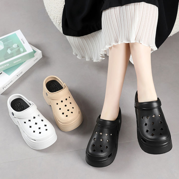 9CM%20Thick%20Women's%20Sandals%202024%20New%20Summer%20Slippers%20High%20Heel%20Soft%20Sole%20Beach%20Garden%20Shoes%20Outdoor%20Waterproof%20Women's%20Hole%20Shoes%20-%20Image%205