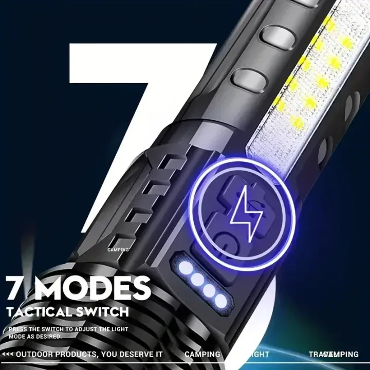 NEW%20A76%20High%20Power%20Led%20Flashlights%20Built-in%2018650%20Battery%20Tactical%20Flashlight%20Emergency%20Spotlight%20Most%20Powerful%20Lantern%20-%20Image%204