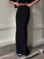 Fashion For Women Black Long Skirts High Waist Slim Seamless Elegant Ladies Gown Casual Summer 2024 New Female Maxi Skirts.