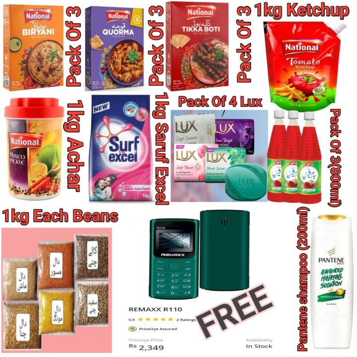 Monthly Grocery package Free Remaxx R110 Keypad Mobile