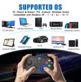 wireless game controller EasySMX 9110 rechargeable ergonomic design ergonomic size vibration function Turbo button computable with PC Nintendo switch Ps3 Android Steam very high quality game controller black color. 