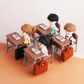 3/6PCS 1/12 Dollhouse Miniature Classroom Backpack Ornaments Leisure Vintage Mini Desk Simulation Schoolbags Furniture Model. 