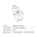 Tuya Smart Mini WiFi Smart 10A Switch Breaker Module Timer Relay Voice Wireless Remote Control for Alexa. 