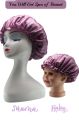 SweetEasy set of 2 parent-child satin sleep bonnet with elastic band for natural curly hair mom and baby check video b4 order. 