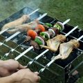 50cm 6Pcs BBQ Skewer Stainless Steel Wide Barbecue Sticks Flat BBQ Fork Outdoor Camping Picnic BBQ Utensil Kitchen Accessories.