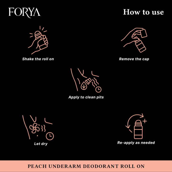 FORYA%20-%20%20Underarm%20Deodorant%20Roll%20On%20-%2040ml%20Peach%20Fragnance%20(Pack%20of%203)%20-%20Image%206