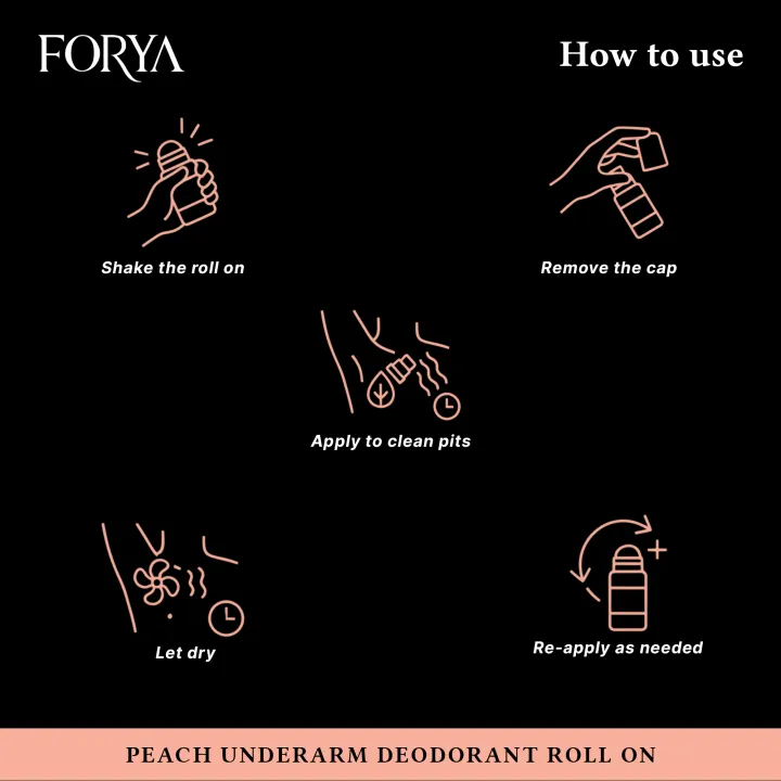 FORYA%20-%20%20Underarm%20Deodorant%20Roll%20On%20-%2040ml%20Peach%20Fragnance%20(Pack%20of%203)%20-%20Image%206