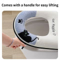 Four Seasons Universal Cat Pattern Toilet Seat Cushion New Home Use Thickened Waterproof Winter Warm Anti-Cold. 