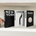 Modern Foldable Fake Book (3counts), City Theme Fake Book, Book Shaped Photo Props, Desktop Ornaments for Home Decor. 