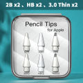 For  Pencil Tip Double Layer Soft Hard Pen Nib For  Pencil Pro/ 1st 2nd Generation USB C 2B HB iPad Pencil Accessories. 