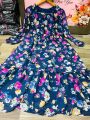 Floral chiffon frock. 