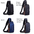 1pc Men'S Anti-Theft Password Lock Chest Bag - Made of Durable Oxford Fabric, Adjustable Shoulder Strap,Suitable for Motorcycles.