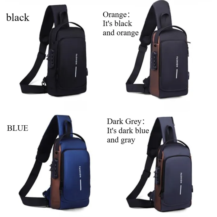 1pc%20Men'S%20Anti-Theft%20Password%20Lock%20Chest%20Bag%20-%20Made%20of%20Durable%20Oxford%20Fabric,%20Adjustable%20Shoulder%20Strap,Suitable%20for%20Motorcycles%20-%20Image%202