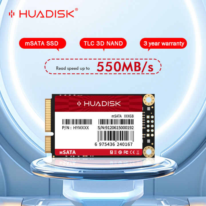 HUADISK mSATA SSD 128GB 256GB 512GB 1TB 2TB Mini SATA3 Internal Solid State Hard Drive For Laptop PC