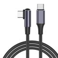 Mobile Phone USB C to USB Type C Cable PD 100W Fast Charging Line Quick Charge 4.0 Right Angle Wire 90 Degree Data 0.5m/1m/2m.