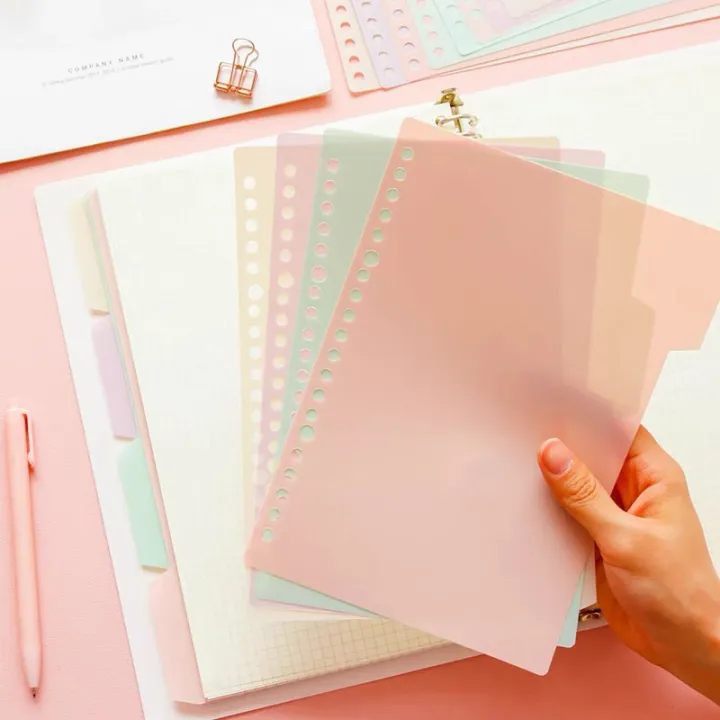 4%20Pcs%20Colorful%20Separator%20Sheets%20A5%20File%20Dividers%20Paper%20Dividers%20Loose%20Leaf%20Page%20Markers%20Binder%20Tabs%20Index%20Classified%20Labels%20-%20Image%205