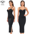 Wechey Slip Dress Tummy Control Shapewear Women Slimming Body Push Up Bras Lifts Breasts Underwear Slit Hemline. 