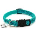 Adjustable Pet Cat Collar With Bell Puppy Neck Strap Soft For Small Dog Collars Cat Belt(jori collar). 