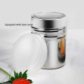 1pc-Silver stainless steel mesh tube type dusters dusting salt shaker spice jar Salt Sugar Pepper Shaker Box Cocoa Icing Powder. 