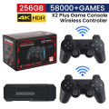 256G 58,000 Games GD10 Plus Game Stick 4K HD Video Game Console 2.4G Double Wireless Controller Game Stick For N64/PSP/PS1/GBA. 