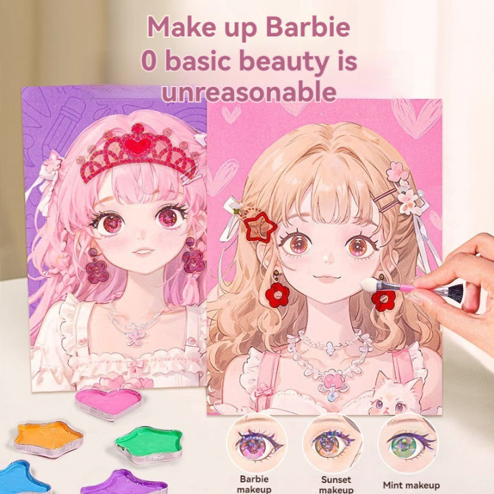 DIY%20Paper%20Art%20Craft%20Kits-3%20in%201%20Princess%20Makeup%20Kit%20with%20Diamond%20Painting%20Kits%20and%20Princess%20Dress%20Up%20Sticker%20Book%20%20for%20Girl%20-%20Image%205